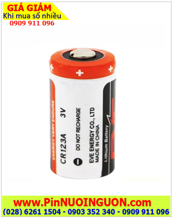 EVE CR123A _Pin CR123A; Pin nuôi nguồn EVE CR123A PhotoLithium 3v 2/3A chính hãng 